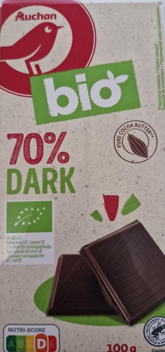 Képek - Bio étcsokoládé 70% Auchan Nívó