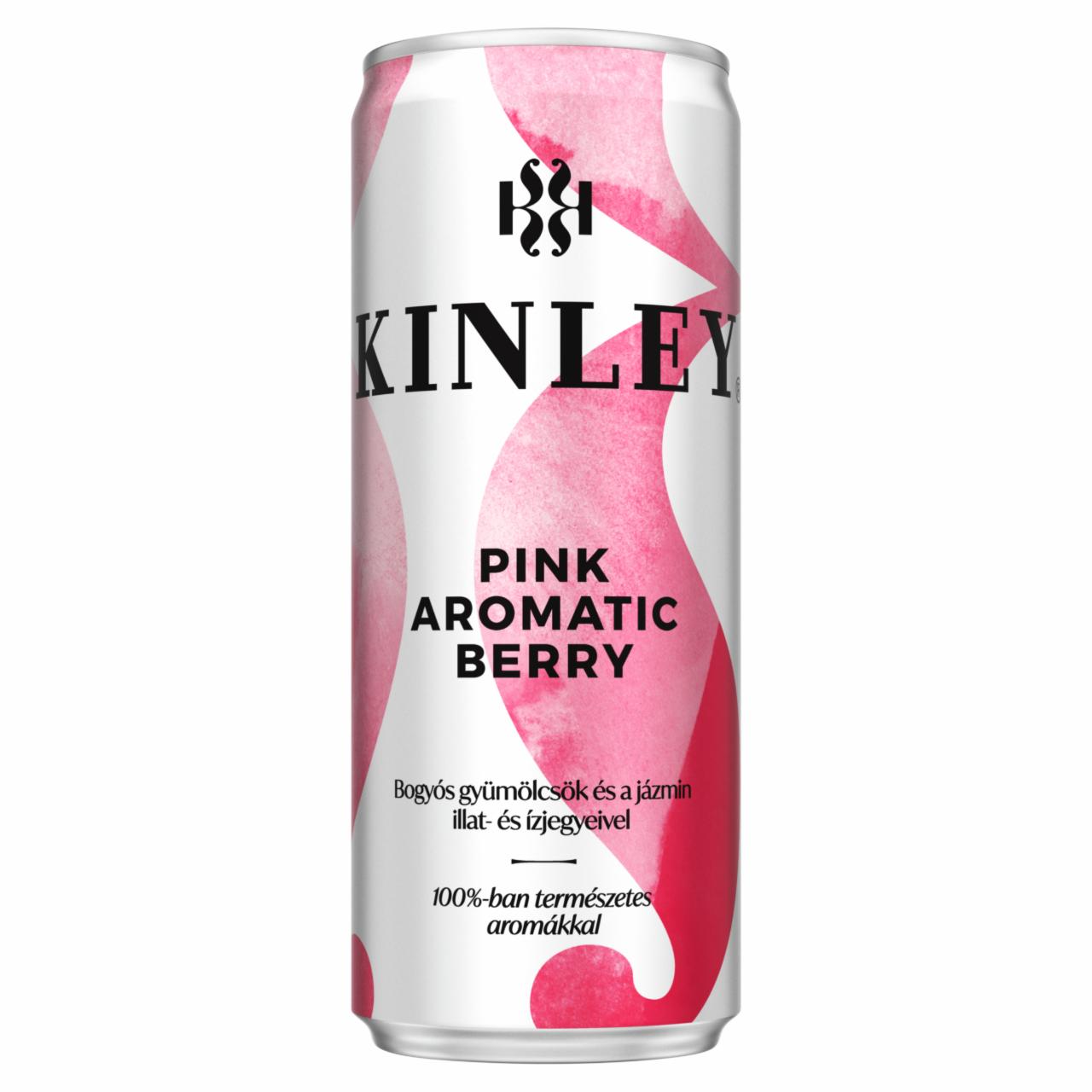 Képek - Kinley Pink Aromatic Berry szénsavas, vegyes bogyós gyümölcsízű üdítőital 250 ml