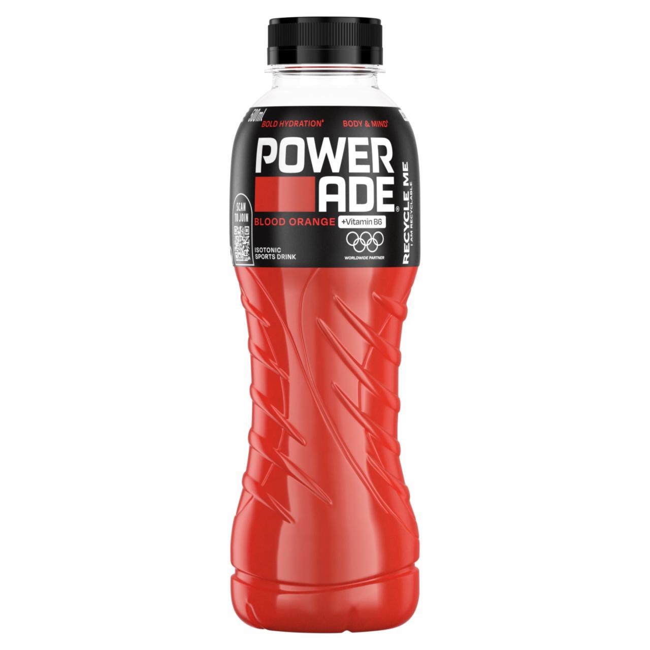 Képek - Powerade Blood Orange szénsavmentes, vérnarancsízű izotóniás sportital 500 ml