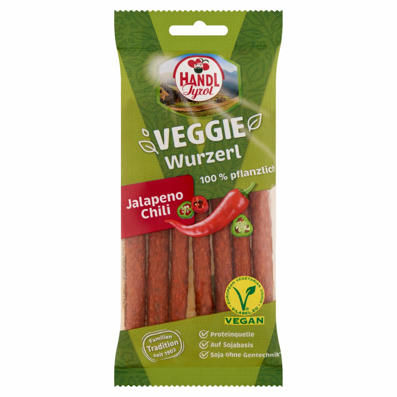 Képek - Handl Tyrol Veggie Wurzerl kolbász stílusú snack jalapeno chilivel 60 g