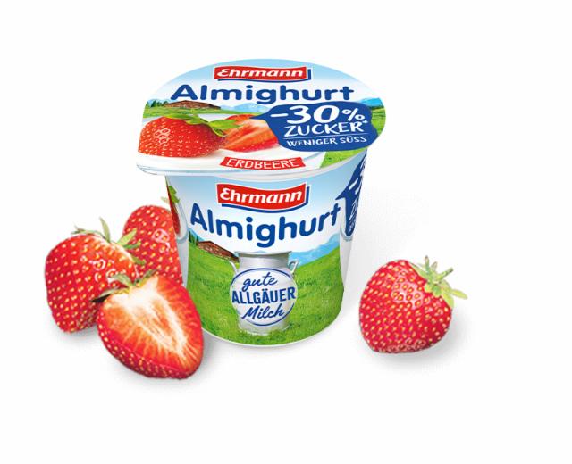 Képek - Almighurt eper - 30 % cukor Ehrmann