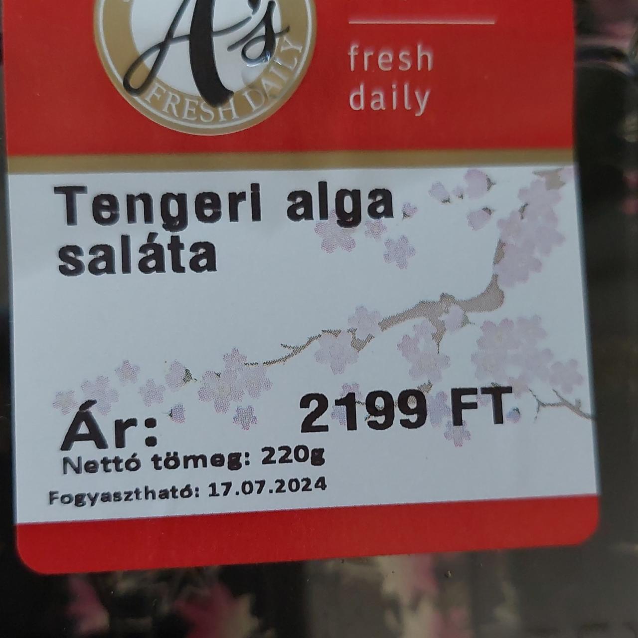 Képek - tengeri alga saláta, 220 gr Fresh Daily