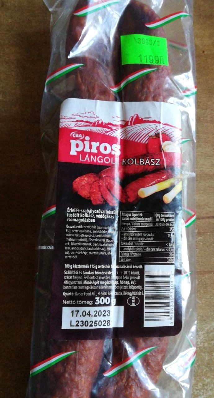 Képek - Lángolt kolbász CBA Piros