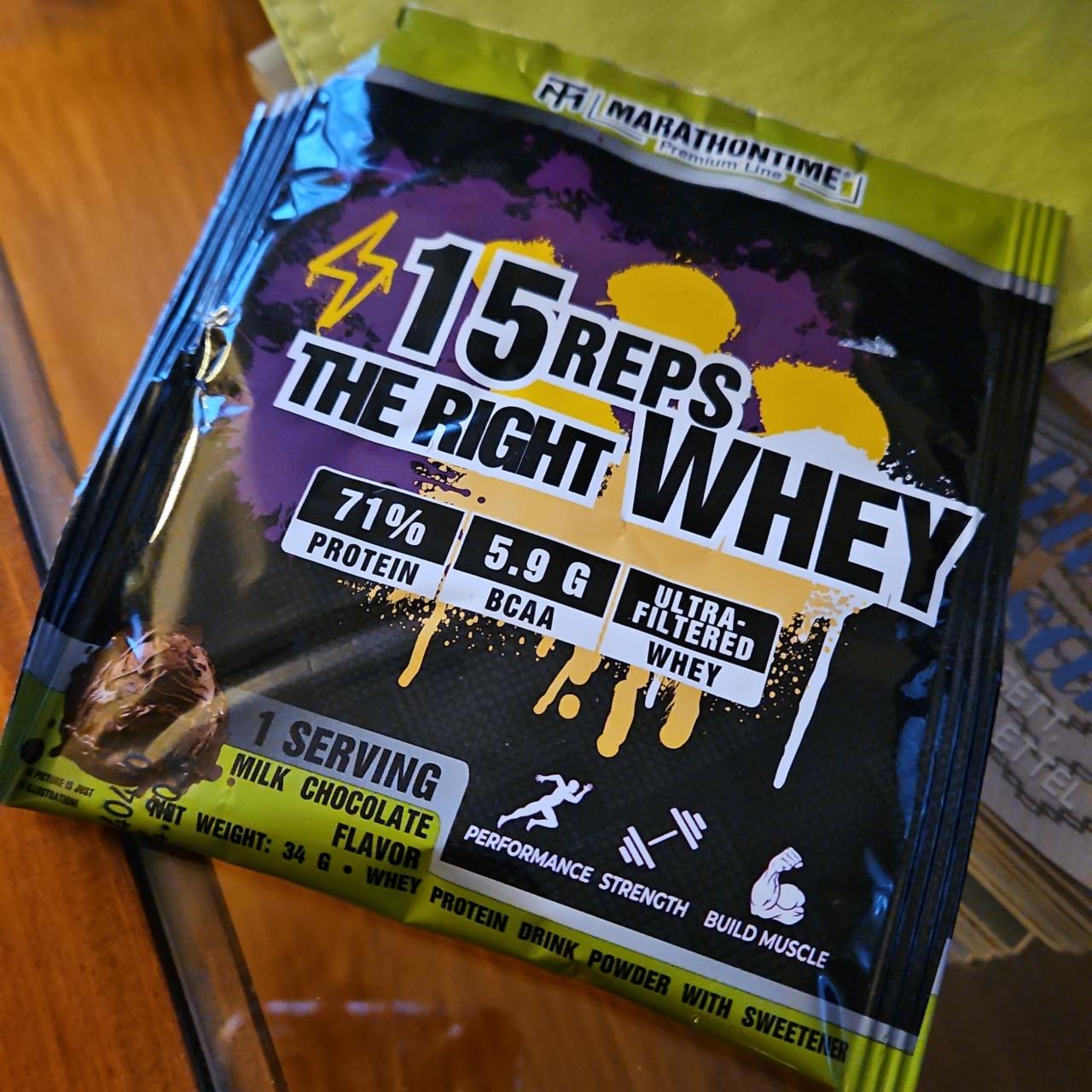 Képek - 15reps the right whey milk chocolate flavour Marathontime