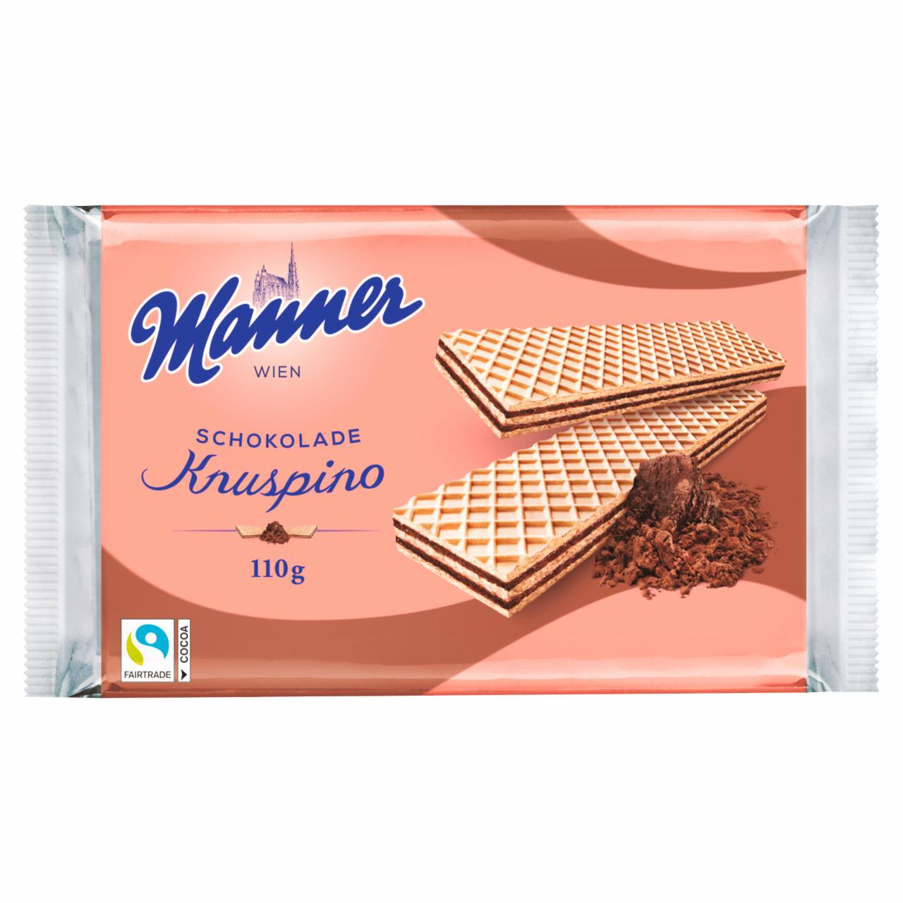 Képek - Manner Knuspino csokoládékrémmel töltött ostyaszeletek 110 g