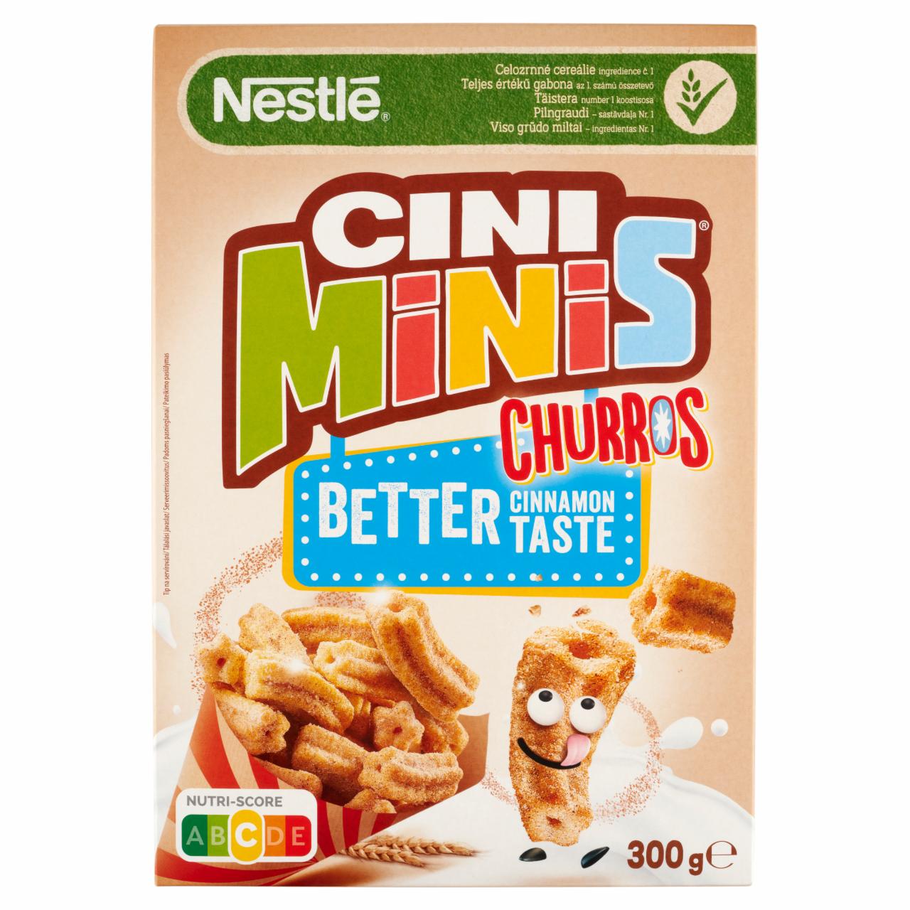 Képek - Nestlé Cini Minis Churros ropogós, fahéjas gabonapehely teljes kiőrlésű búzával 300 g