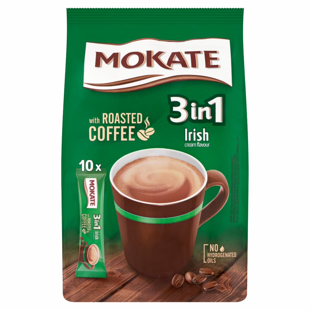 Képek - Mokate 3in1 azonnal oldódó kávéspecialitás Irish Cream likőr ízesítéssel 10 x 17 g (170 g)