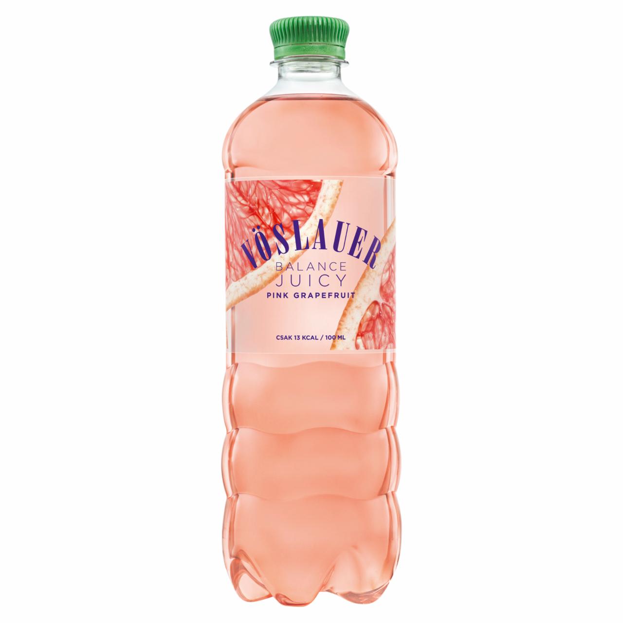 Képek - Vöslauer Balance Juicy pink grapefruitízű természetes ásványvíz alapú szénsavas üdítőital 0,75 l