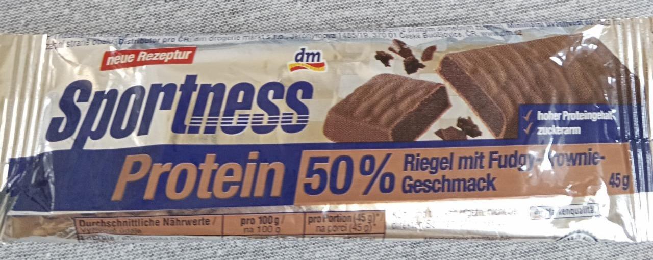 Képek - DM Sportness 50% fehérjeszelet ragacsos brownie ízzel