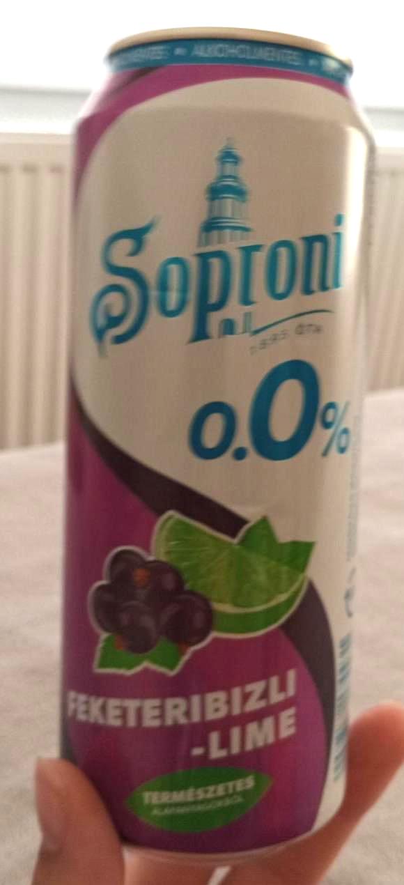 Képek - Soproni 0,0% feketeribizli-lime