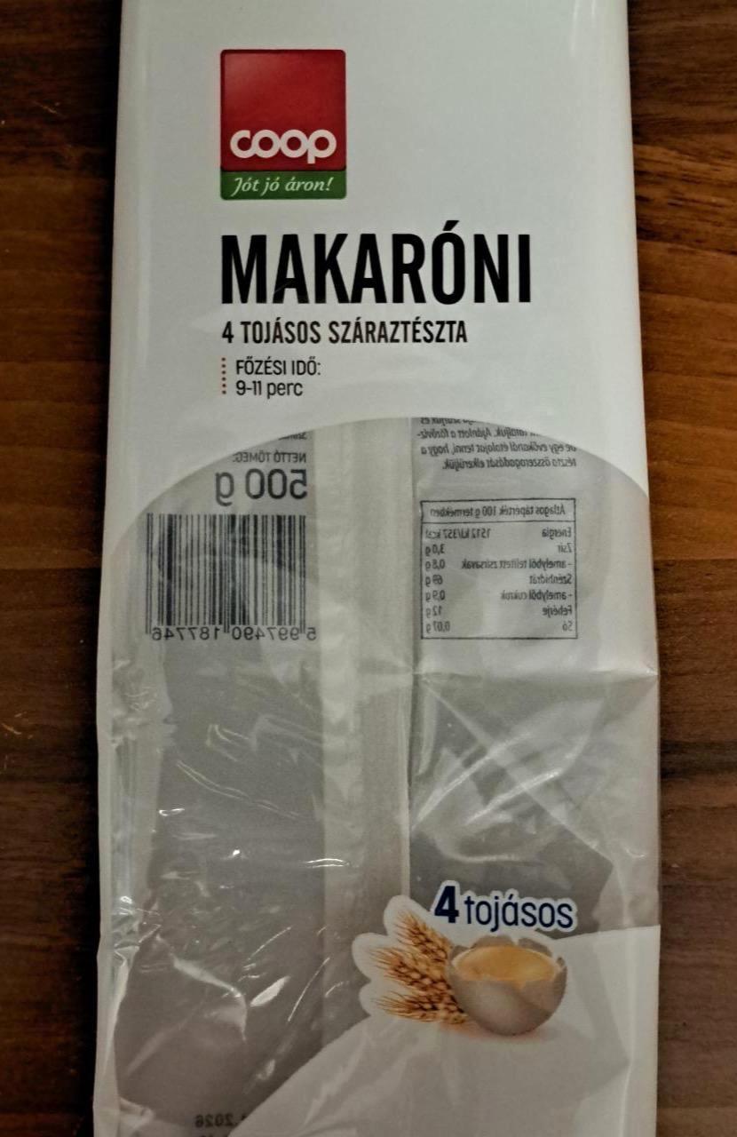 Képek - Makaróni 4 tojásos száraztészta Coop