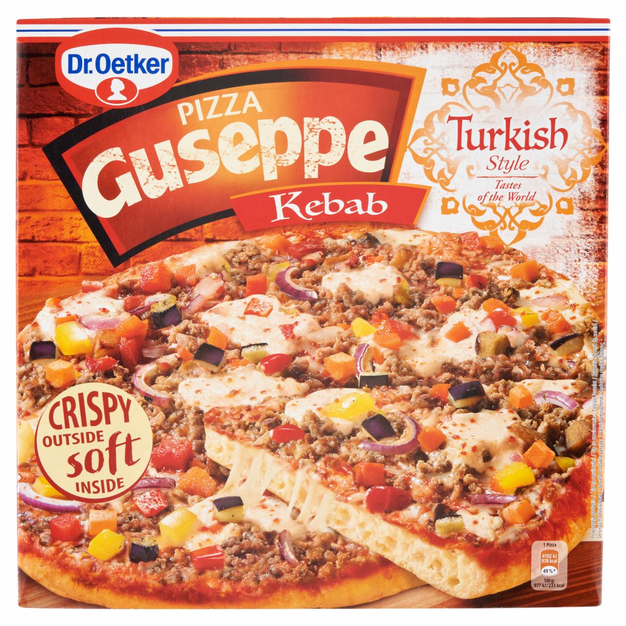 Képek - Dr. Oetker Guseppe Kebab gyorsfagyasztott pizza marhahússal és zöldségekkel 420 g