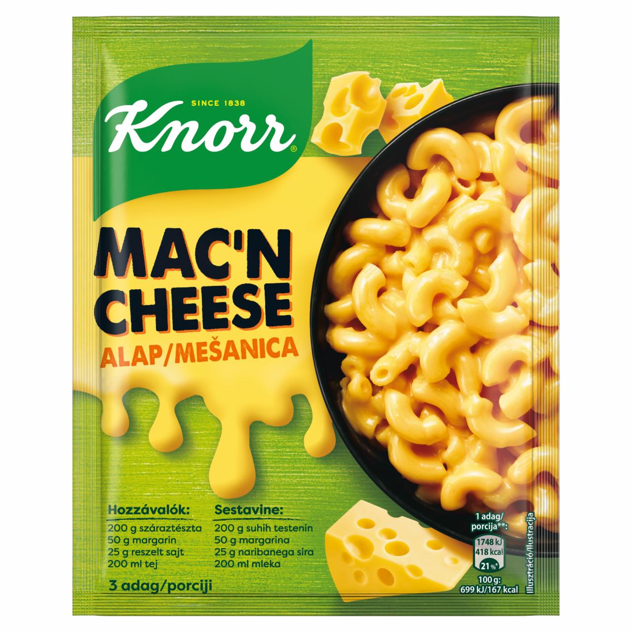 Képek - Knorr Mac'n Cheese sajtszószos tészta alap 33 g 