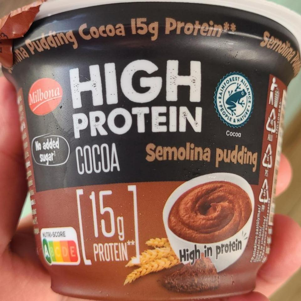 Képek - High protein cocoa semolina pudding Milbona