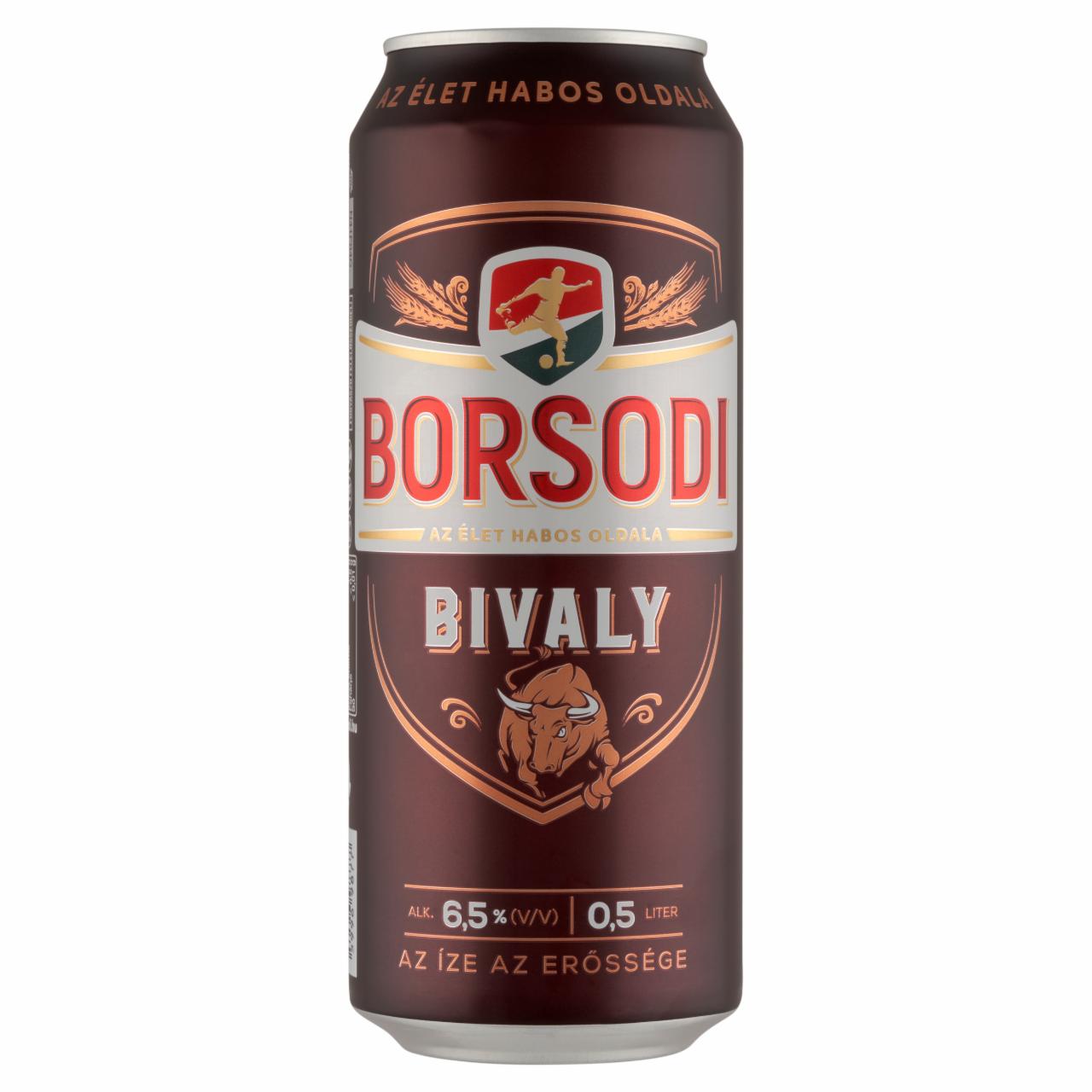 Képek - Borsodi Bivaly minőségi világos sör 6,5% 0,5 l