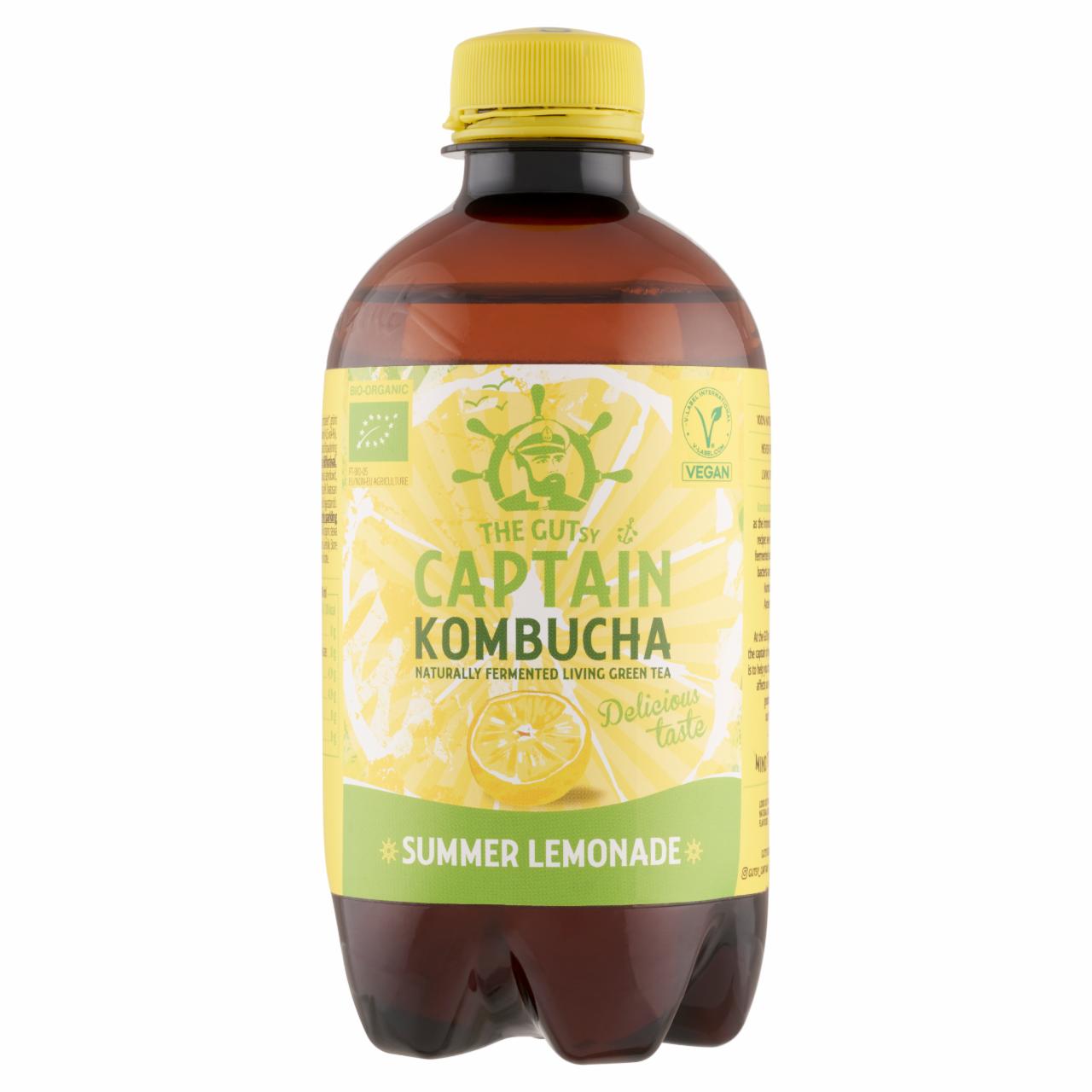 Képek - The Gutsy Captain Kombucha limonádé bio fermentált zöld tea ital élőflórával 400 ml