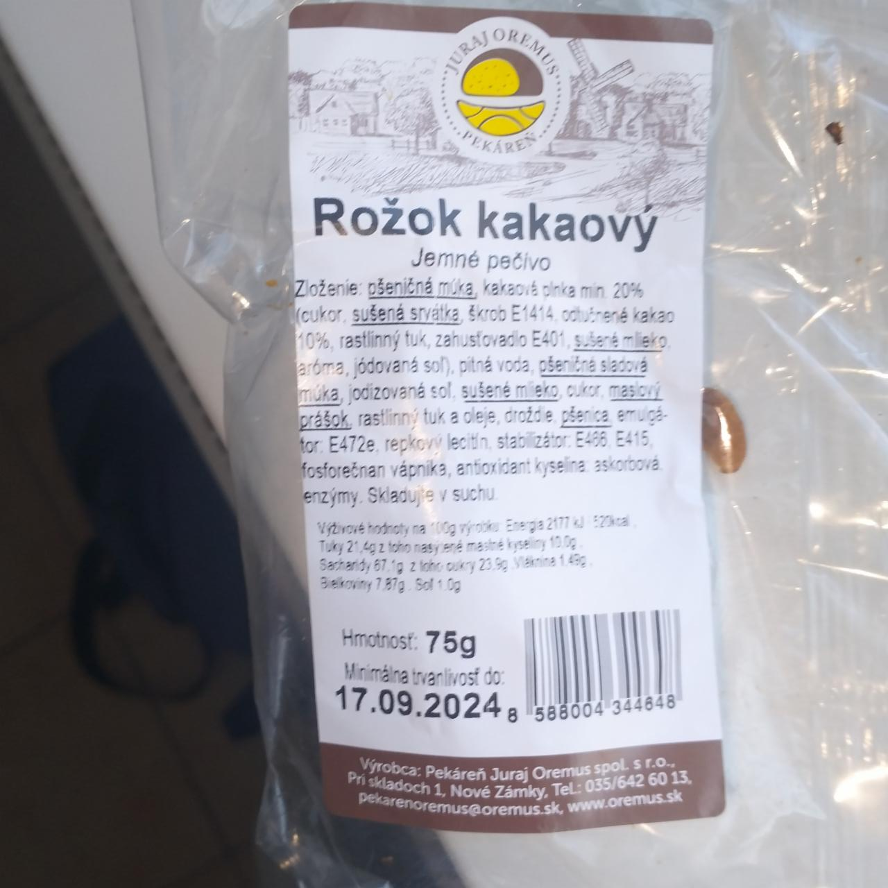 Képek - Rožok kakaový Pekáreň Juraj Oremus