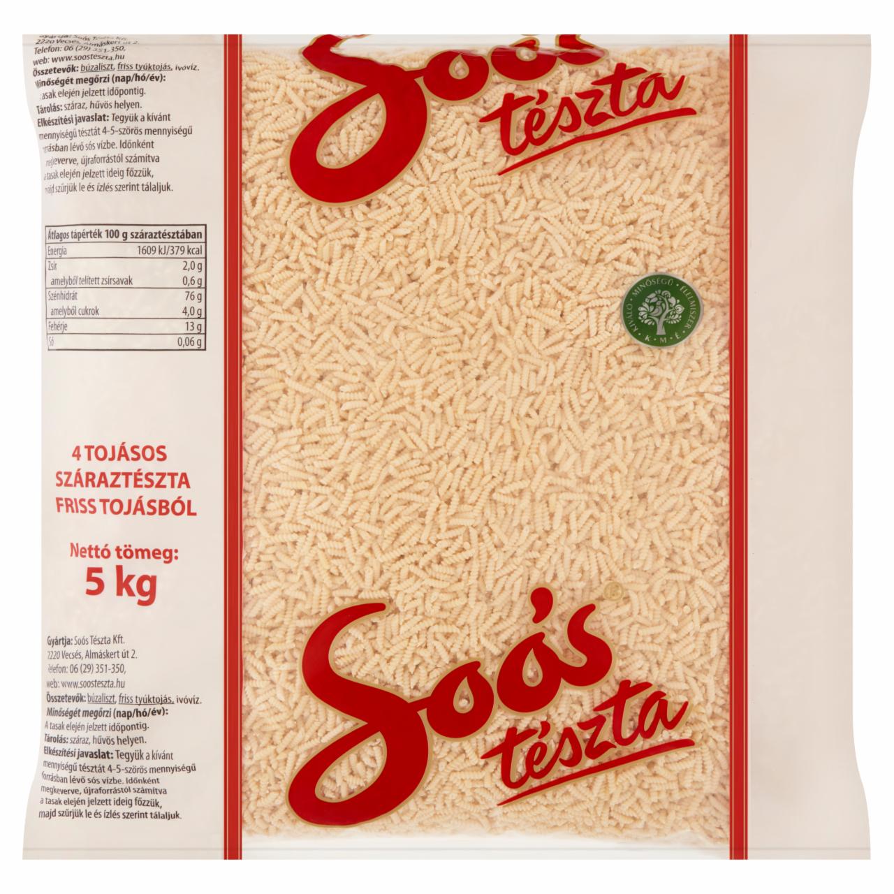 Képek - Soós csiga 4 tojásos száraztészta 5 kg