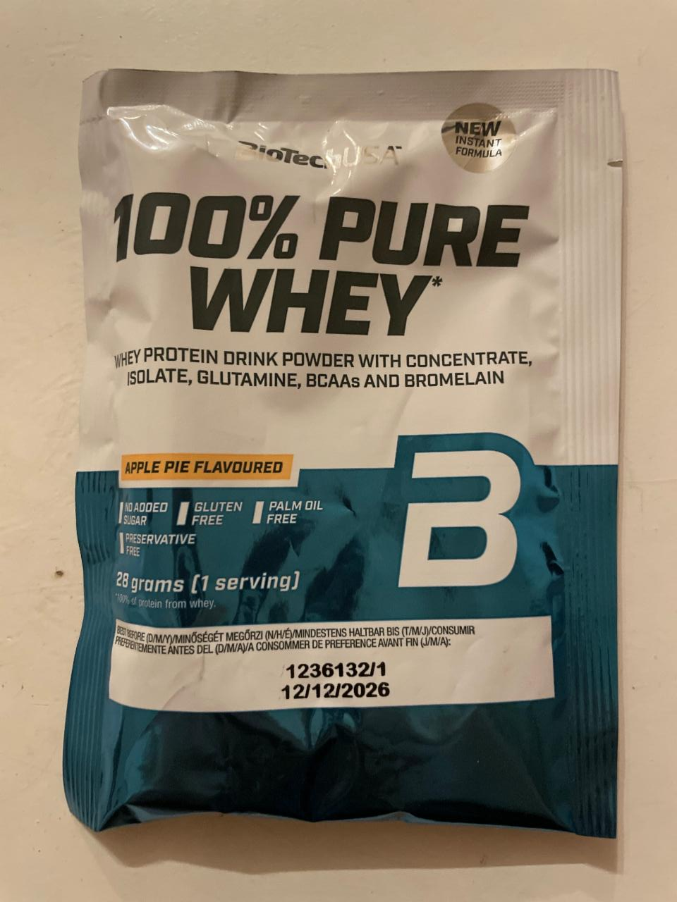 Képek - 100% pure whey Almás pite ízű protein BioTechUSA