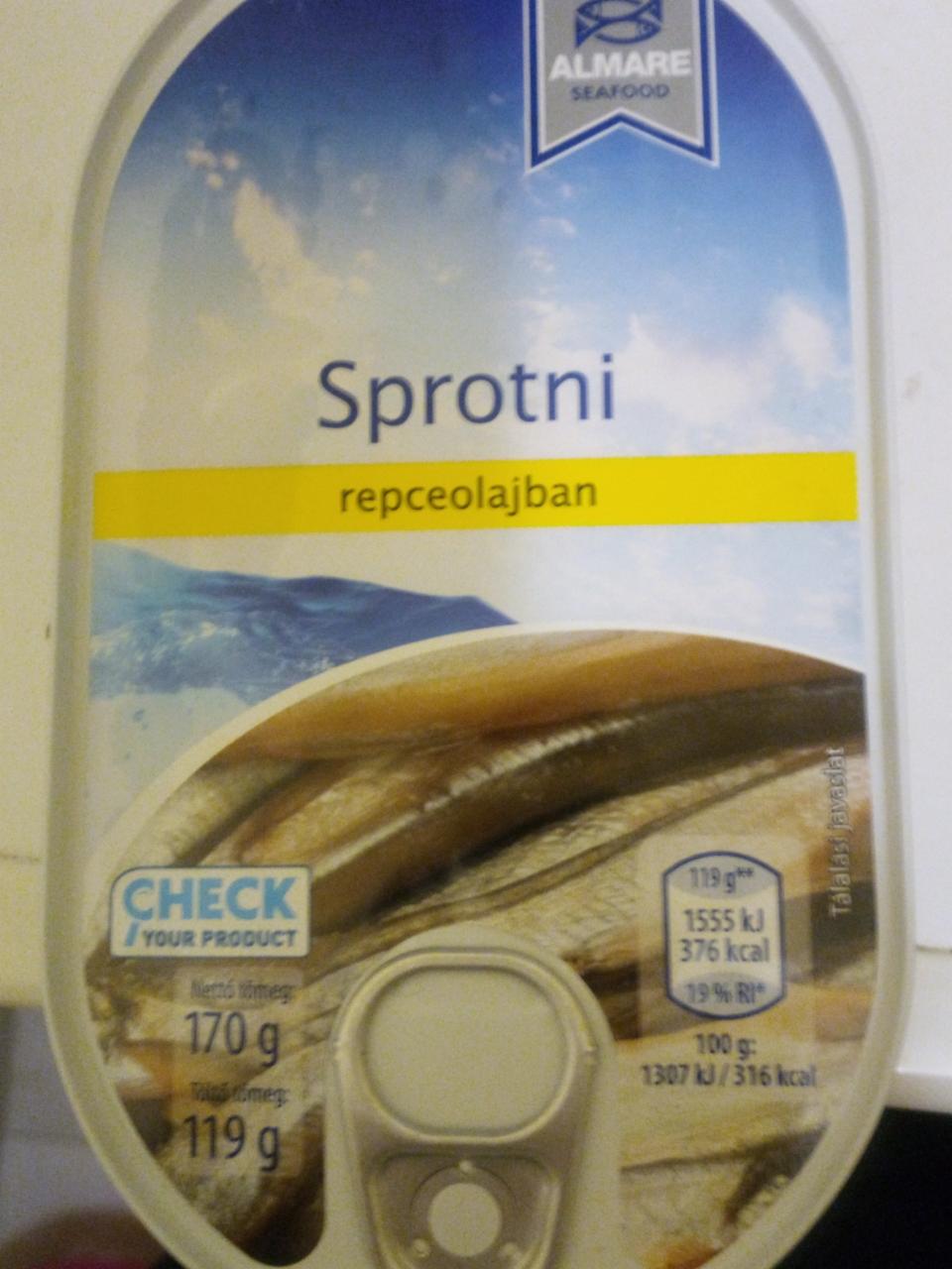 Képek - Sprotni repceolajban Almare seafood