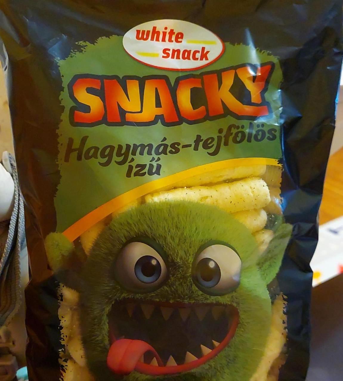 Képek - Snacky hagymás-tejfölös ízű kukoricasnack White snack