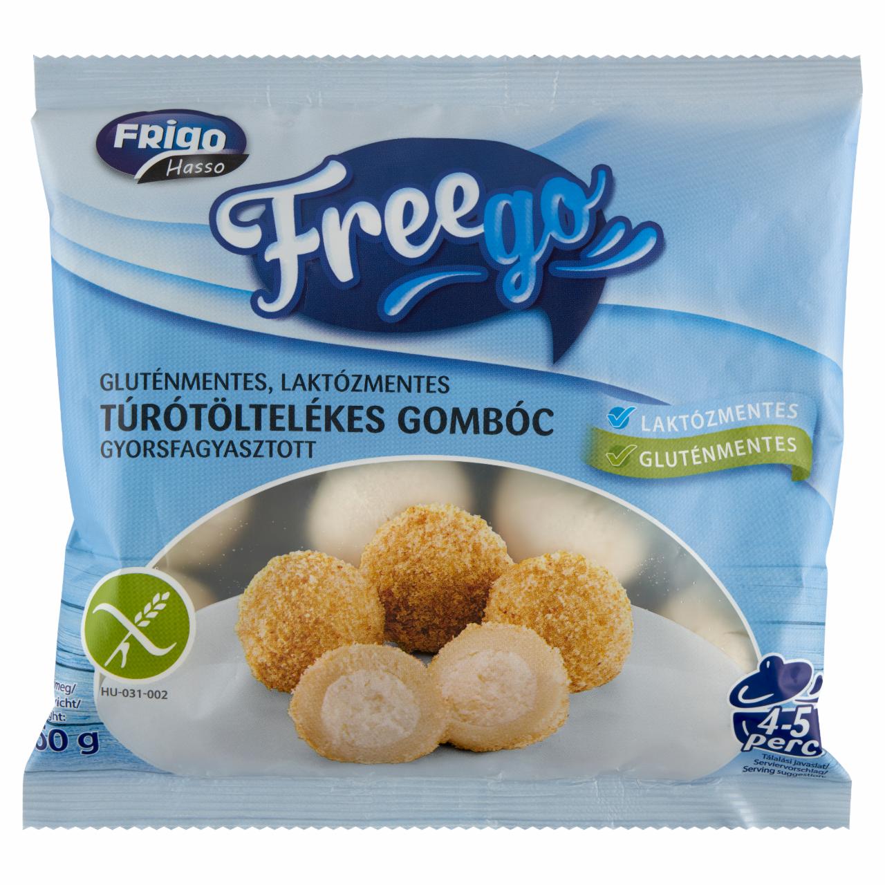 Képek - Freego gyorsfagyasztott, gluténmentes, laktózmentes túrótöltelékes gombóc 360 g