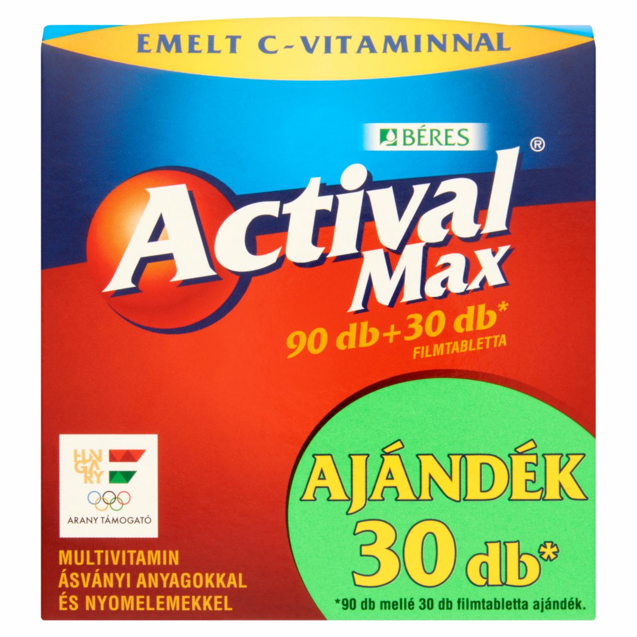 Képek - Béres Actival Max filmtabletta 90 + 30 db 196,8 g