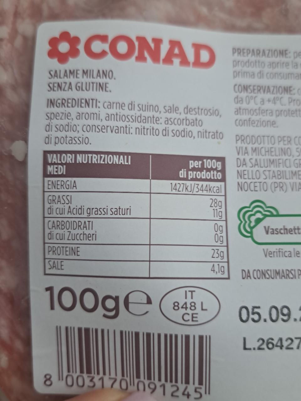 Képek - Salami milanese Conad