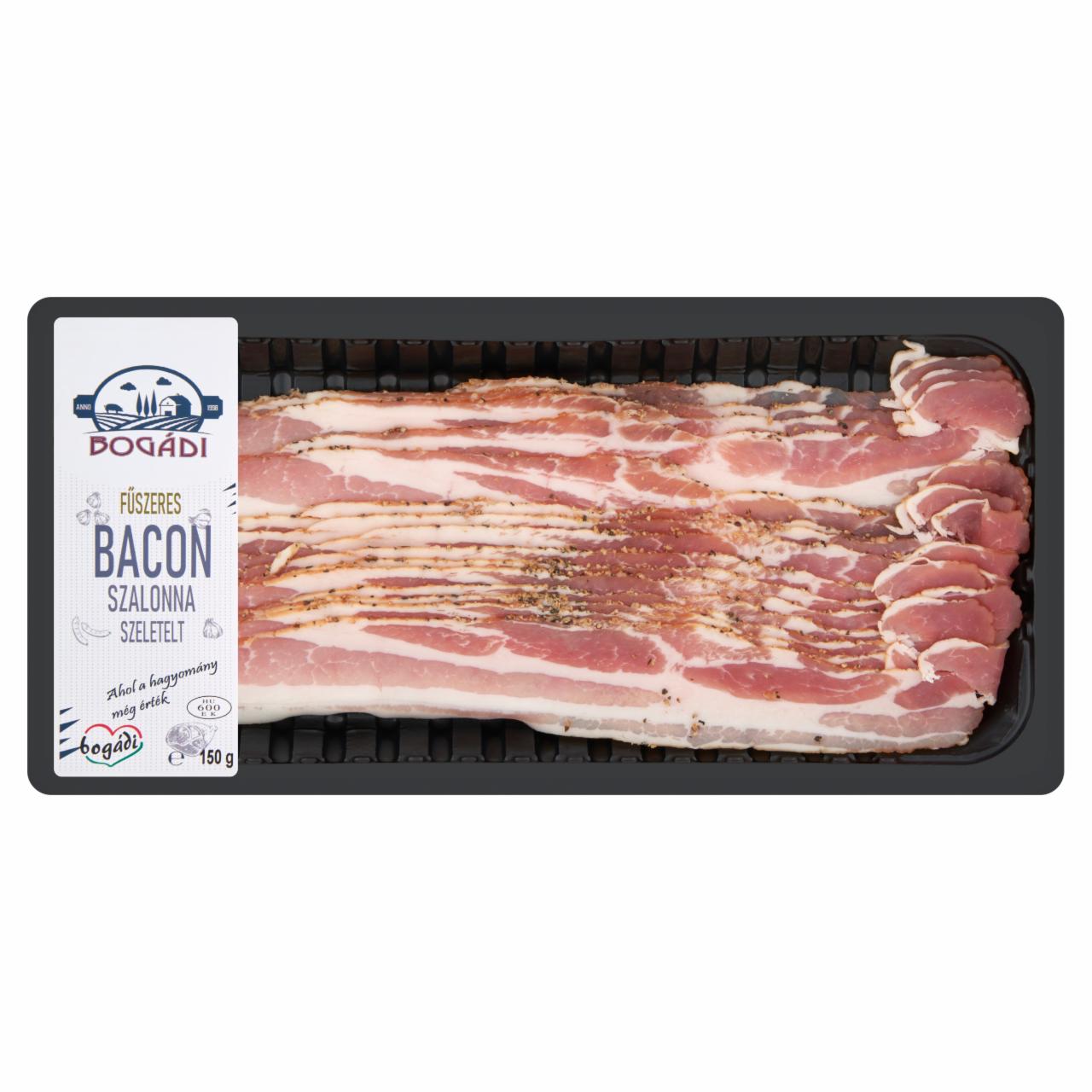 Képek - Bogádi szeletelt fűszeres bacon szalonna 150 g