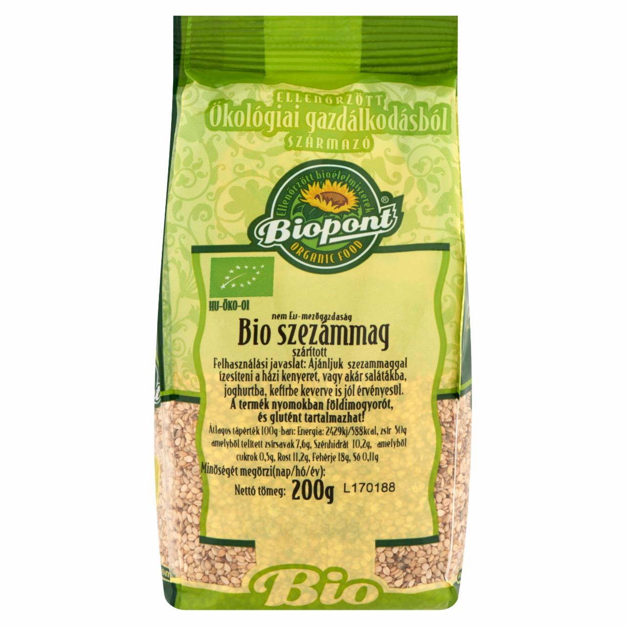 Képek - Biopont BIO szárított szezámmag 200 g