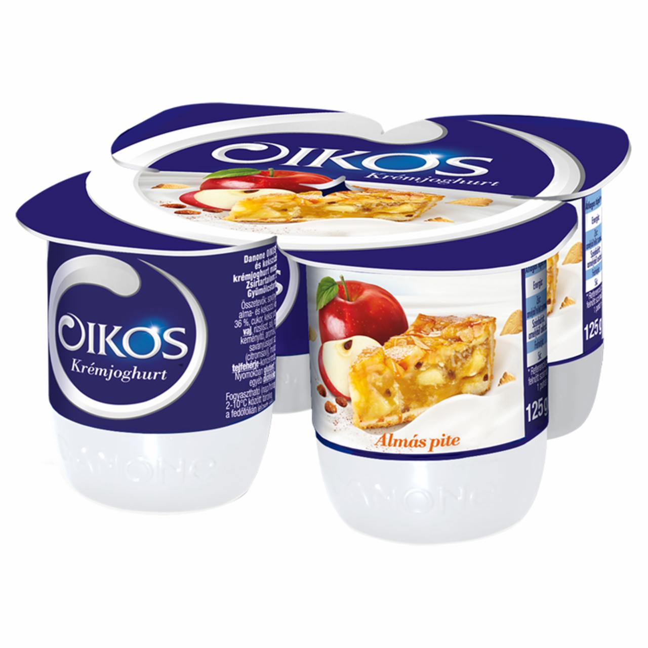 Képek - Danone Oikos Görög élőflórás almás pite ízű krémjoghurt 4 x 125 g