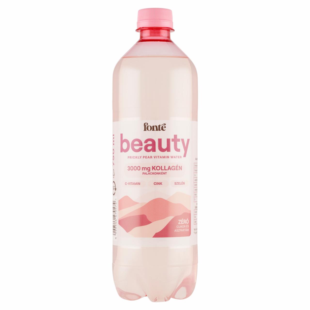 Képek - Fonte Beauty kaktuszfüge ízű szénsavmentes, energia- és cukormentes üdítőital édesítőszerrel 750 ml