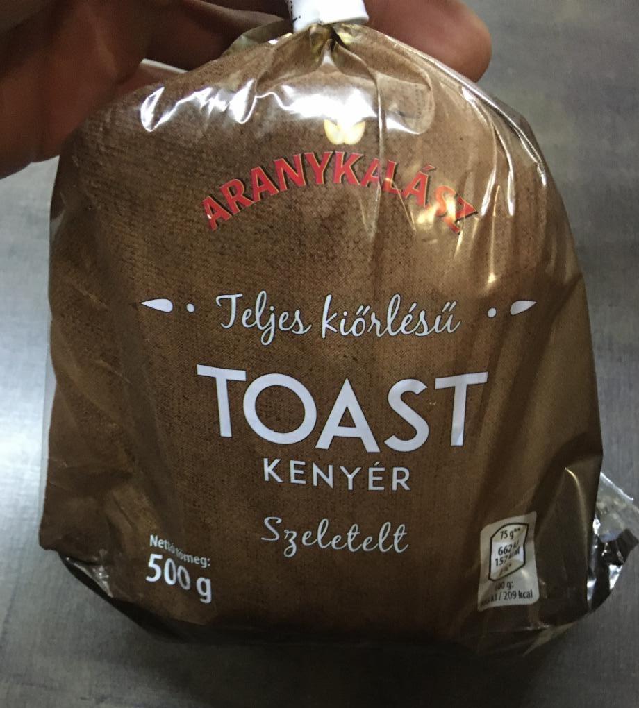 Képek - Teljes kiörlésű toast szeletelt Aranykalász