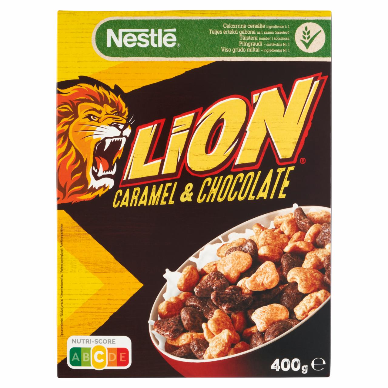 Képek - Nestlé Lion karamellás és csokoládés ropogós gabonapehely vitaminokkal és ásványi anyagokkal 400 g