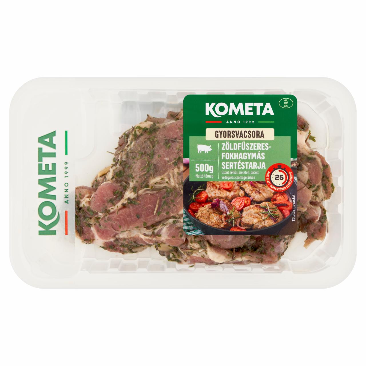 Képek - Kometa Gyorsvacsora szeletelt zöldfűszeres-fokhagymás sertéstarja 500 g