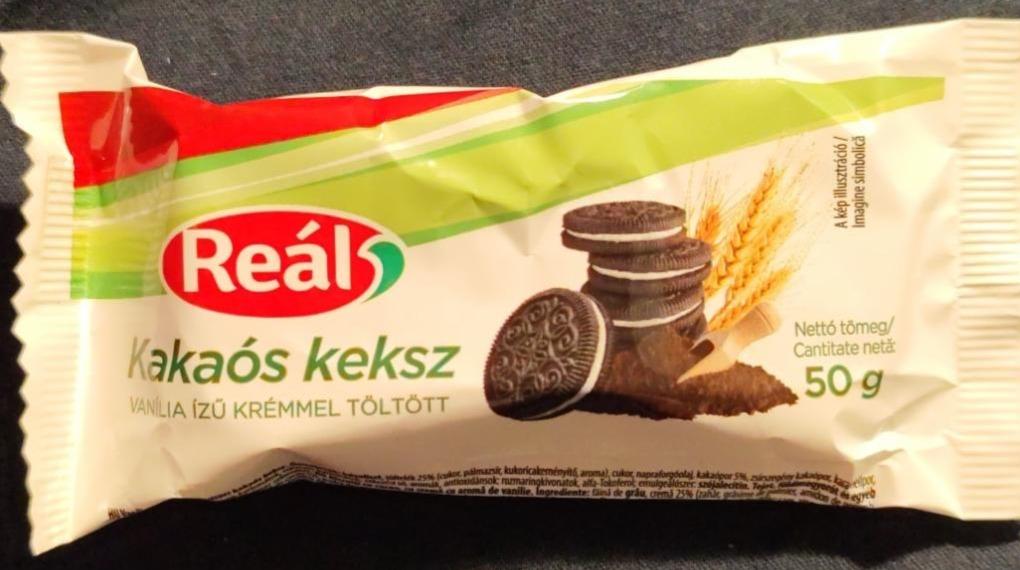 Képek - Kakaós keksz vanília ízü krémmel töltött Reál