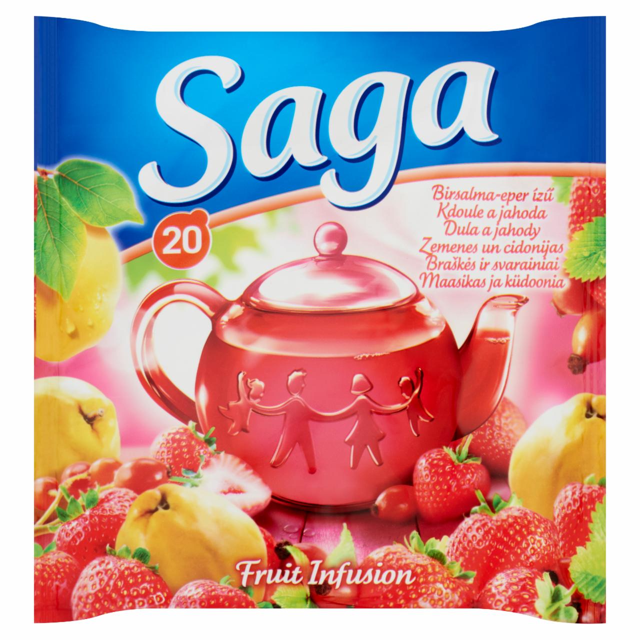 Képek - Saga birsalma-eper ízű gyümölcstea 20 filter