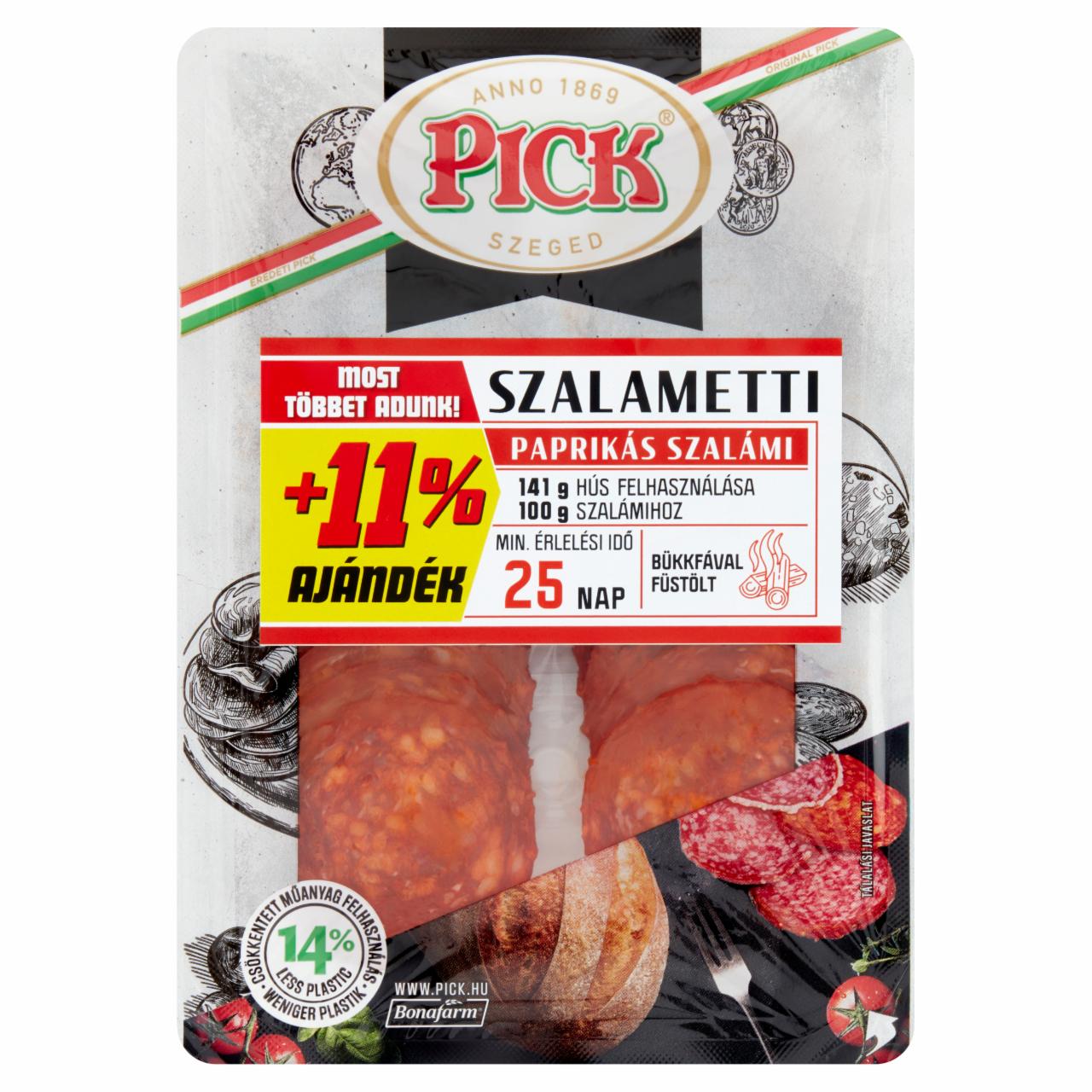 Képek - PICK Szalametti szeletelt paprikás szalámi 78 g