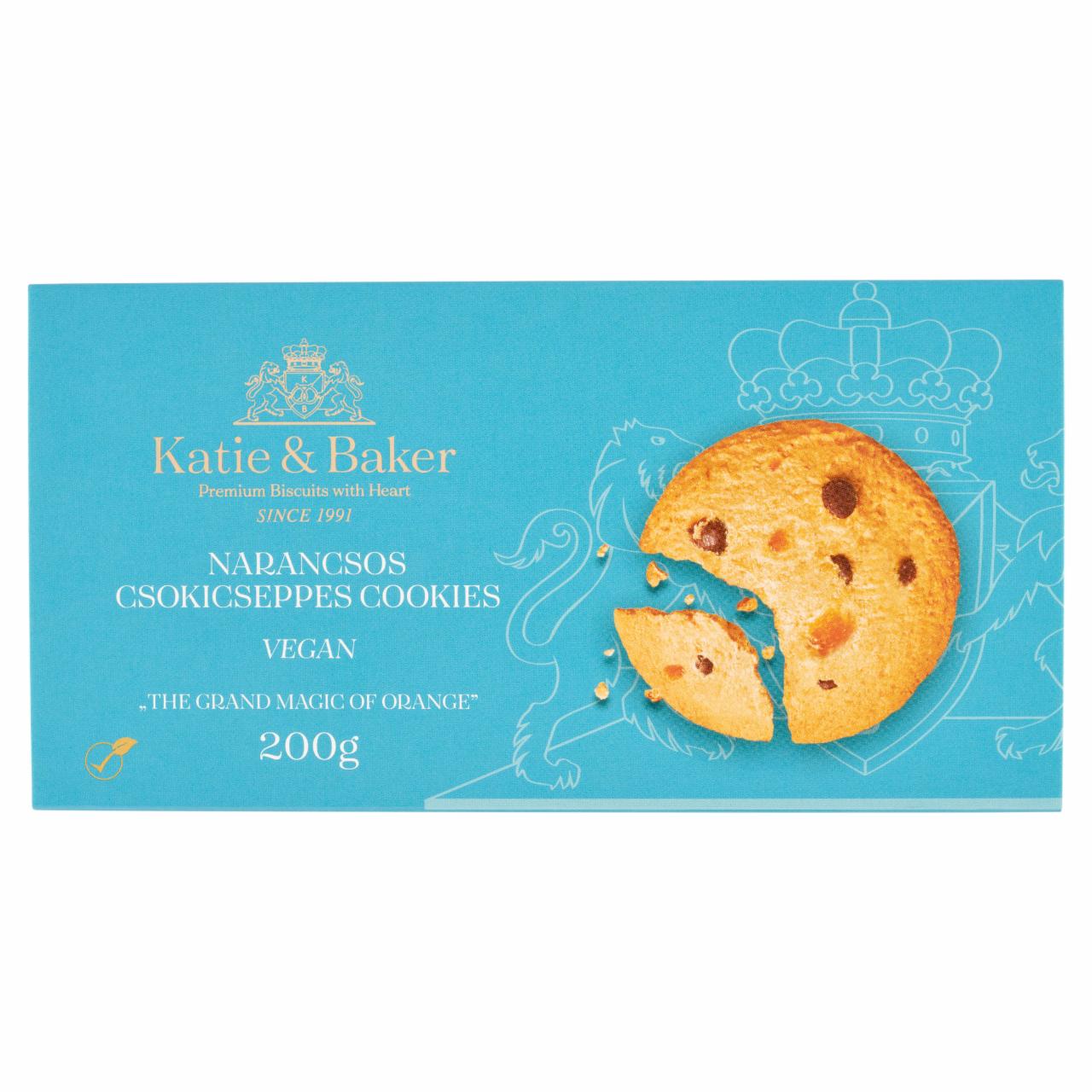 Képek - Katie & Baker vegán narancsos csokicseppes cookies 200 g