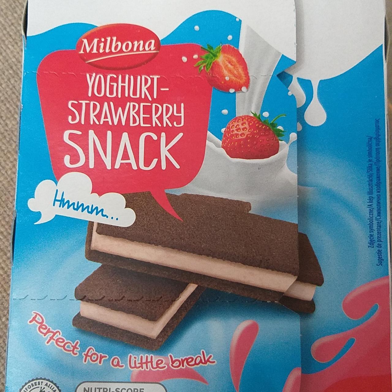 Képek - Yoghurt-strawberry snack Milbona