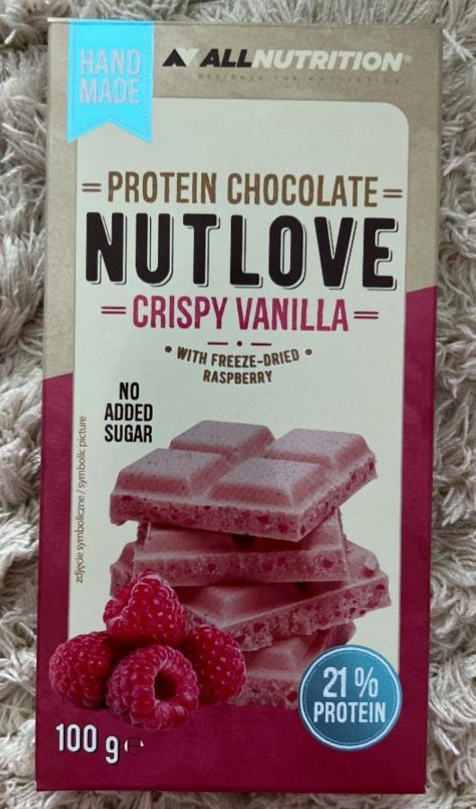 Képek - Protein chocolate nutlove crispy vanilla Allnutrition