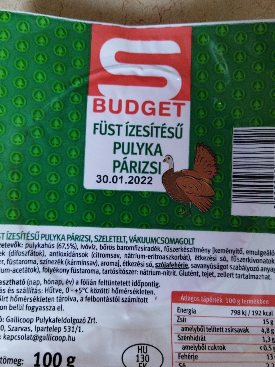 Képek - Füst ízesítésű pulyka párizsi S Budget