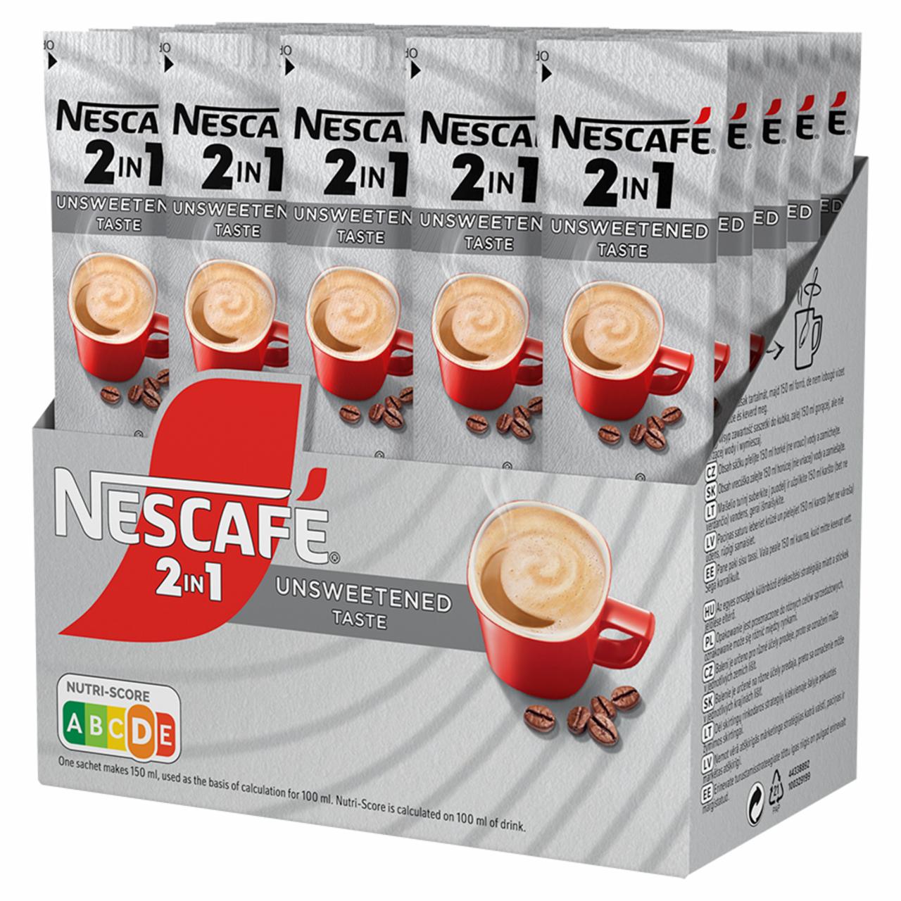 Képek - NESCAFÉ 2in1 Unsweetened Taste azonnal oldódó kávéspecialitás 28 x 8 g (224 g)