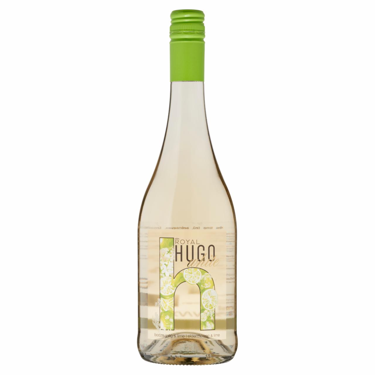 Képek - Royal White Hugo bodzavirág- és lime ízű, szénsavas, ízesített boralapú ital 7,3% 750 ml