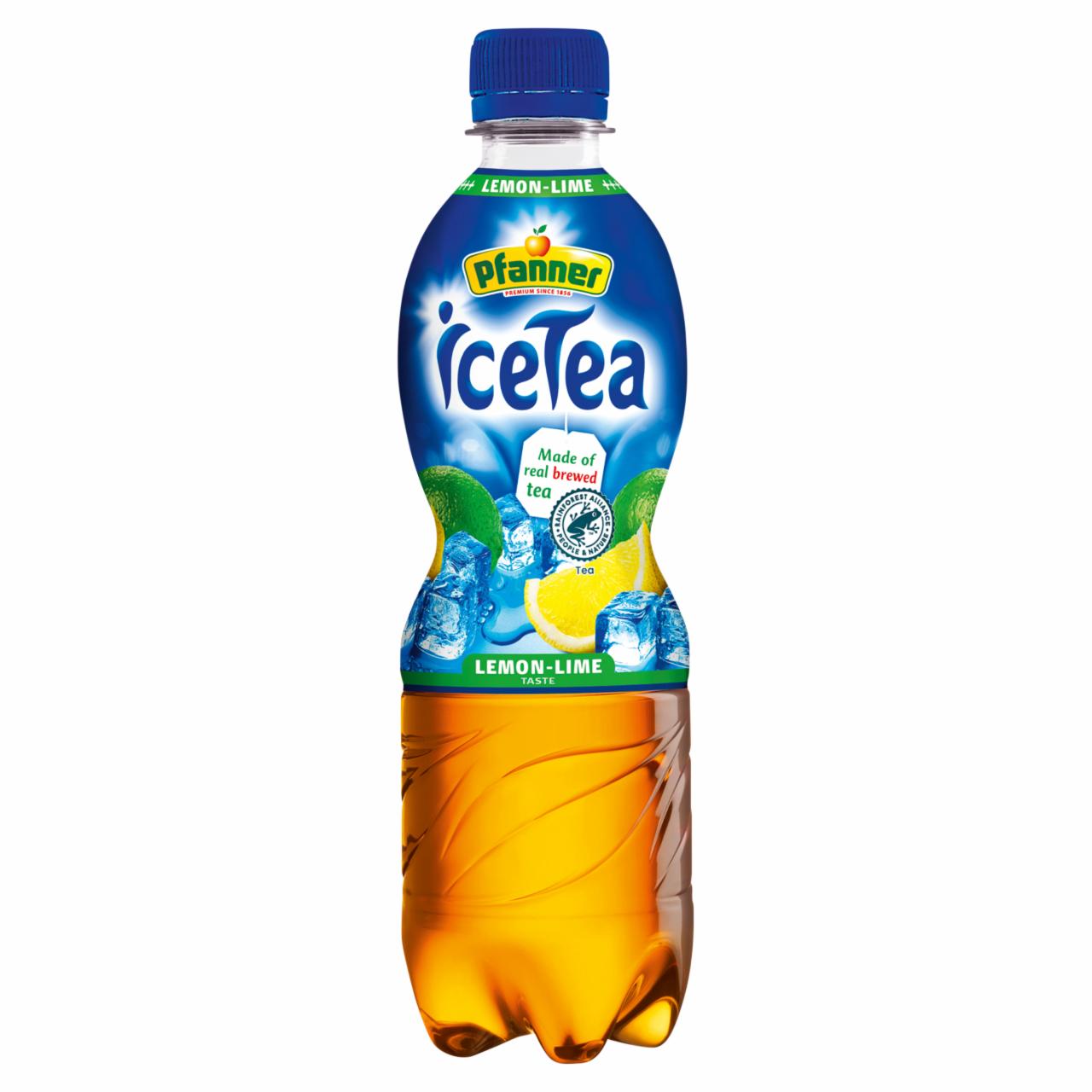 Képek - Pfanner Ice Tea fekete tea ital citrom-lime ízesítéssel 0,5 l