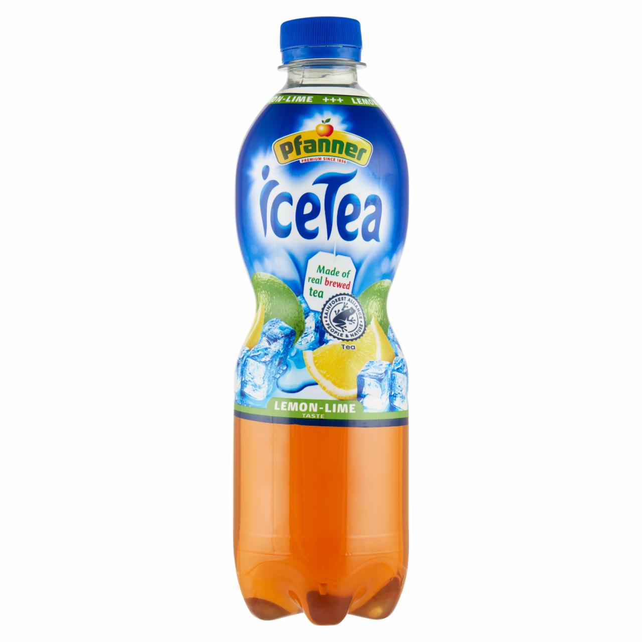 Képek - Pfanner Ice Tea fekete tea ital citrom-lime ízesítéssel 0,5 l