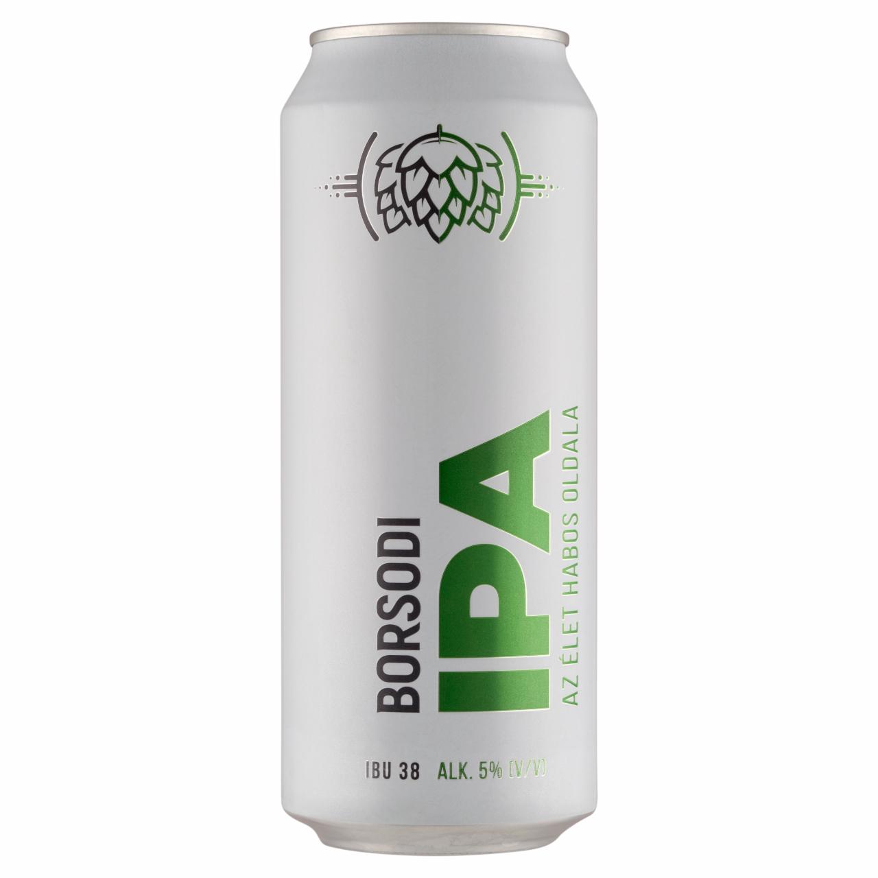 Képek - Borsodi IPA minőségi világos, felsőerjesztésű szűretlen sör 5% 0,5 l