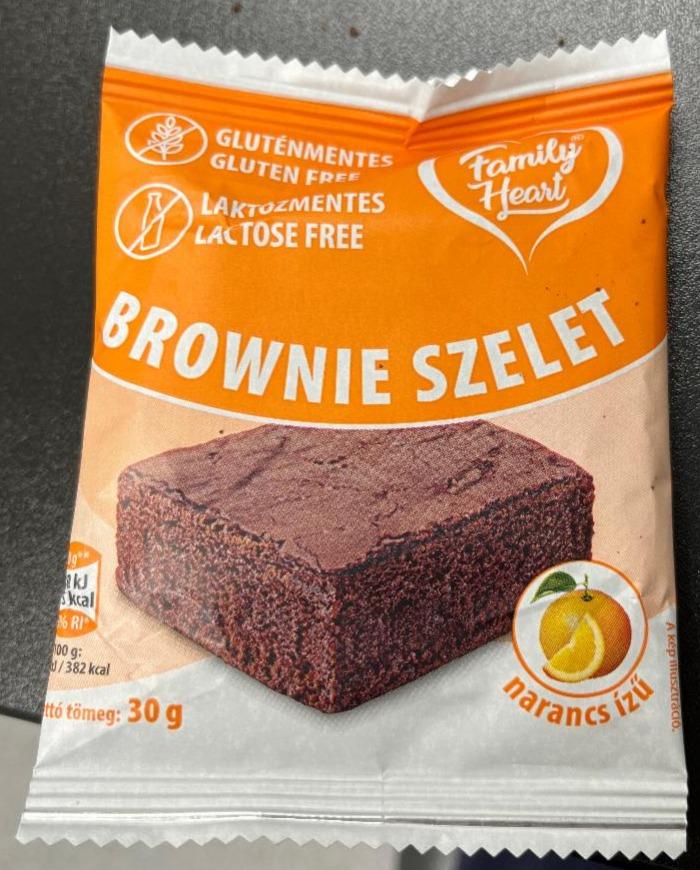 Képek - Brownie szelet narancs ízű Family Heart