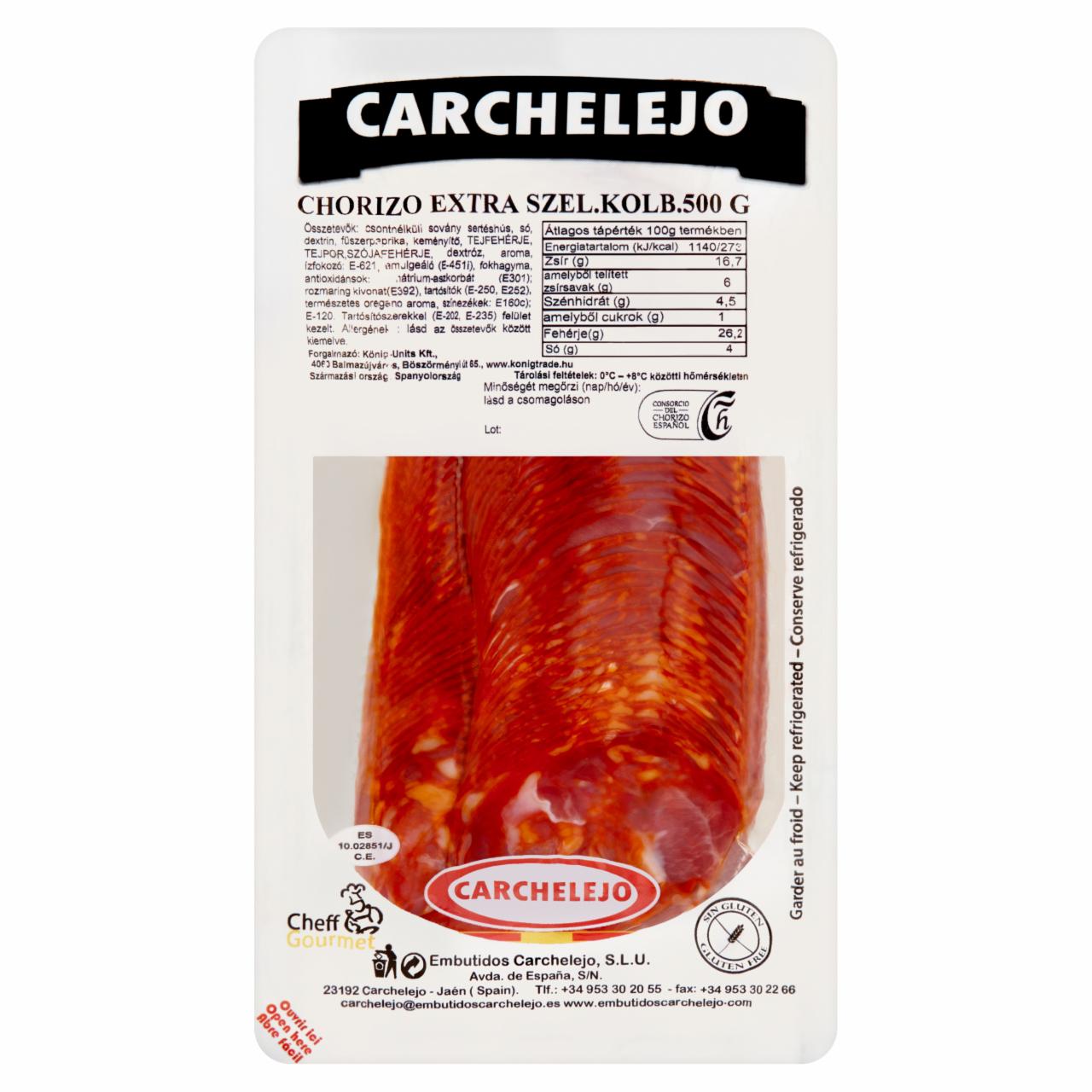 Képek - Carchelejo Chorizo Extra szeletelt kolbász 500 g