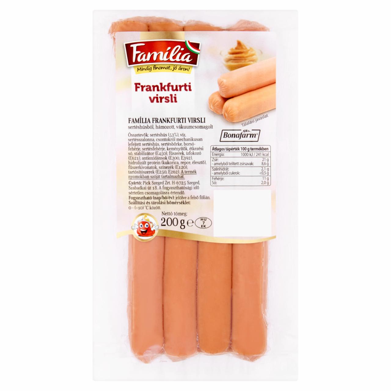 Képek - FAMÍLIA Frankfurti virsli 200 g